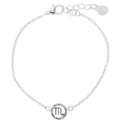 LC Lauren Conrad Silver Tone Crystal Scorpio Zodiac Sign Bracelet