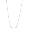 LC Lauren Conrad Rose Gold Tone Crystal Dainty Chain Station Necklace