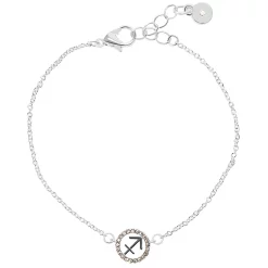 LC Lauren Conrad Silver Tone Crystal Sagittarius Zodiac Sign Bracelet