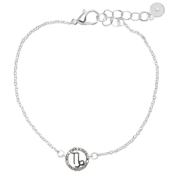 LC Lauren Conrad Silver Tone Crystal Capricorn Zodiac Sign Bracelet