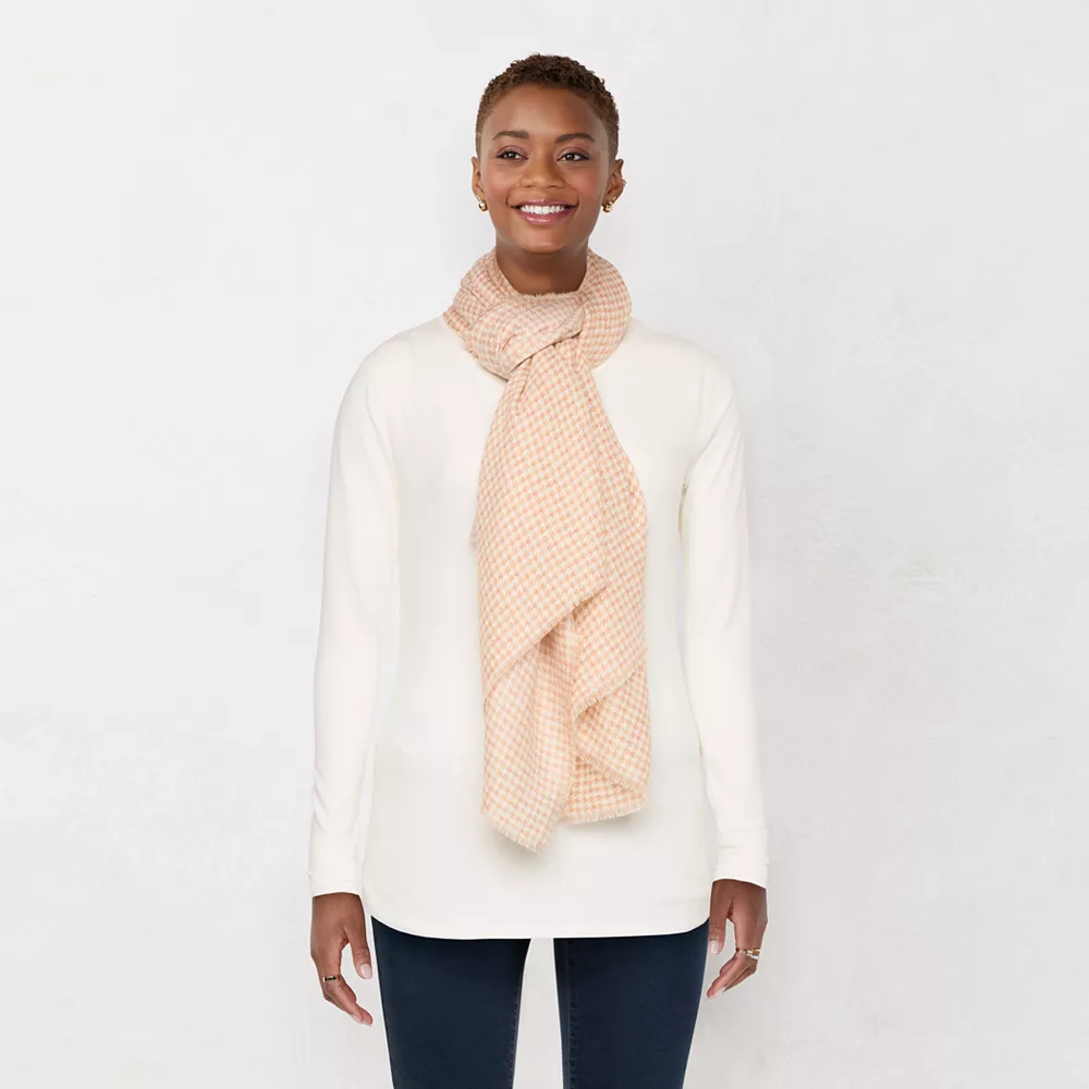 Women's LC Lauren Conrad Houndstooth Softy Scarf - Image 2