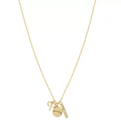 LC Lauren Conrad Gold Tone Aries Cutout, Constellation & Bar Charm Necklace