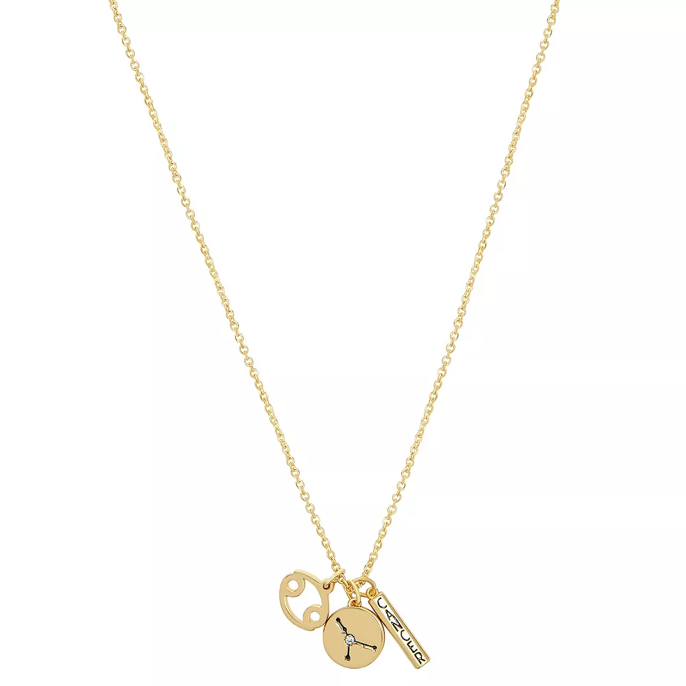 LC Lauren Conrad Gold Tone Cancer Charms Necklace