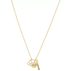 LC Lauren Conrad Gold Tone Leo Charms Necklace