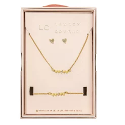 LC Lauren Conrad Heart Bar Necklace, Earring, & Bracelet Set