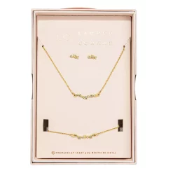 LC Lauren Conrad Bar Necklace, Earring, & Bracelet Set