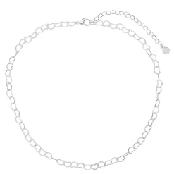LC Lauren Conrad Silver Tone Heart Chain Necklace