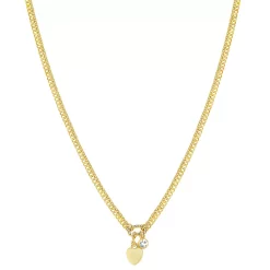 LC Lauren Conrad Gold Tone Two Row Chain And Charms Necklace
