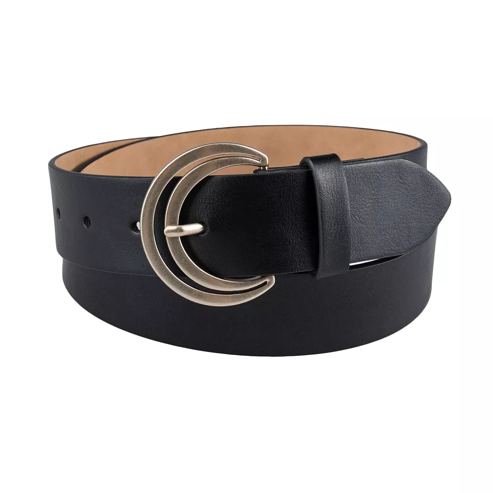 Women's LC Lauren Conrad Crescent Cut-Out Retro Buckle Belt in Regular & Plus - Image 2
