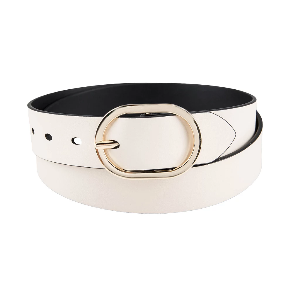 Women's LC Lauren Conrad Center Bar Reversible Buckle Belt in Regular & Plus