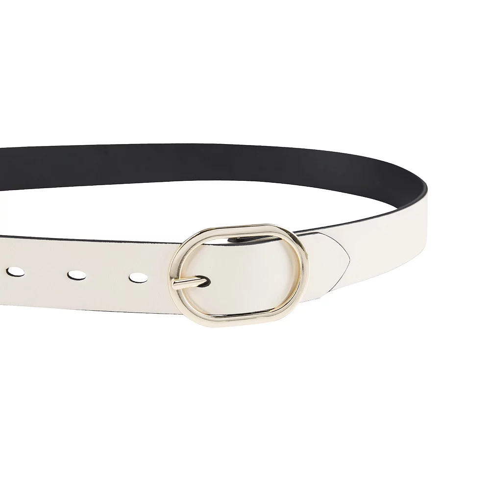 Women's LC Lauren Conrad Center Bar Reversible Buckle Belt in Regular & Plus - Image 3