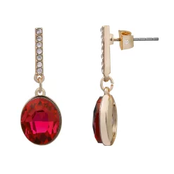 LC Lauren Conrad Large Gem Nickel Free Drop Earrings