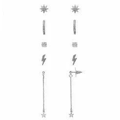 LC Lauren Conrad Silver Tone Celestial Nickel Free Earring Set