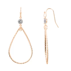 LC Lauren Conrad Rose Gold Toned Tiered Teardrop Nickel Free Earrings