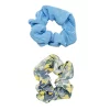LC Lauren Conrad Blue Swiss Dot and Floral Scrunchie Set