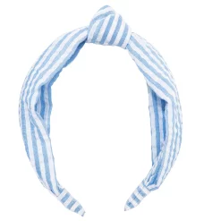 LC Lauren Conrad Blue and White Stripe Top Knot Headband