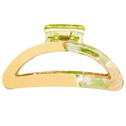 LC Lauren Conrad Pink and Green Acetate Colorblock Claw Clip