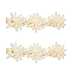 LC Lauren Conrad Simulated Pearl and Beaded Hair Slide Clip Set