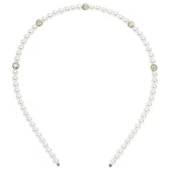 LC Lauren Conrad Simulated Pearl and Crystal Bead Skinny Headband