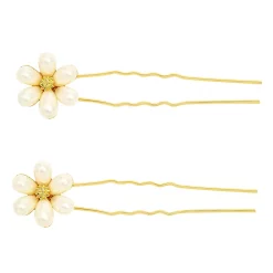 LC Lauren Conrad Simulated Pearl Flower Hair Pin Set