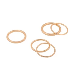 LC Lauren Conrad Gold Tone Clean Metal Nickel Free Ring Set