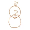 LC Lauren Conrad Gold Tone Chain Link Nickel Free Bracelet Set