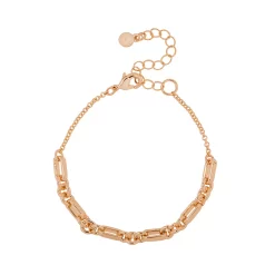 LC Lauren Conrad Gold Tone Mismatched Chain Nickel Free Link Bracelet