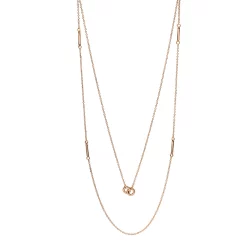 LC Lauren Conrad Gold Tone Clean Metal Station Nickel Free Long Necklace