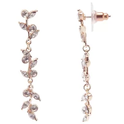LC Lauren Conrad Rose Gold Tone Filigree Linear Earrings