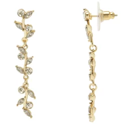 LC Lauren Conrad Gold Tone Filigree Linear Earrings