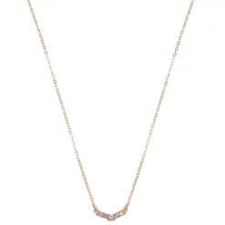 LC Lauren Conrad Rose Gold Tone Dainty Stone Bar Necklace