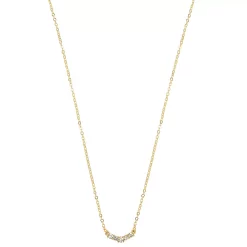 LC Lauren Conrad Gold Tone Dainty Stone Bar Necklace