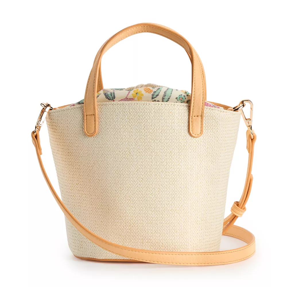 LC Lauren Conrad Mini Drawstring Tote Bag - Image 3