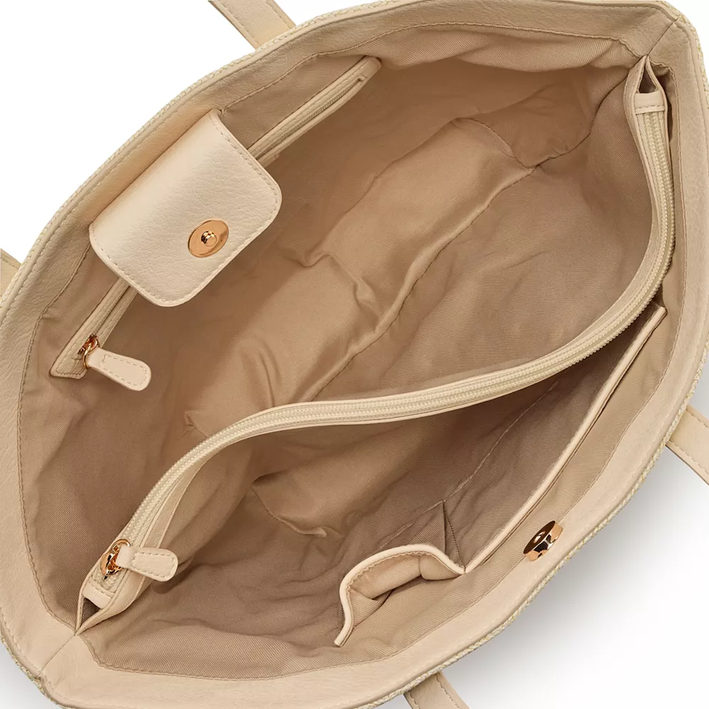 LC Lauren Conrad Straw Tote Bag - Image 3