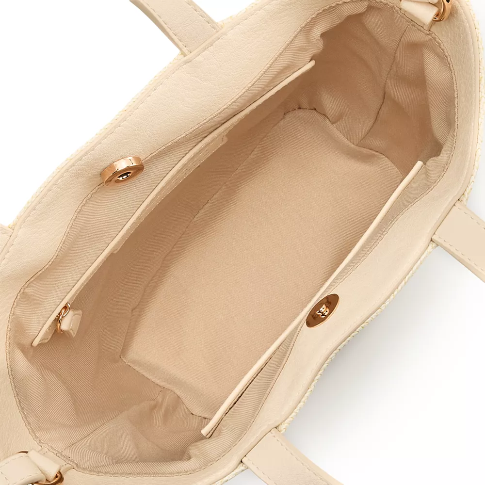 LC Lauren Conrad Mini Straw Fan Tote Bag - Image 3